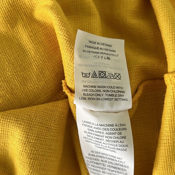 Madewell Off The Shoulder Cropped Tie Front Top in Celestial Gold - XS - Picture 13 of 15